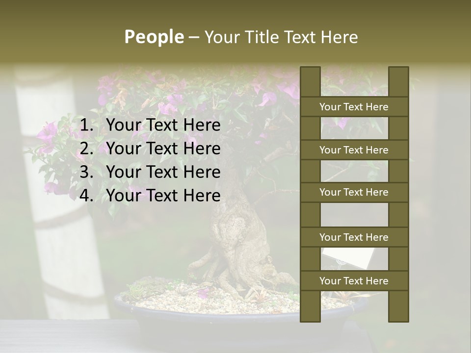 Bonsai Leaf Plant PowerPoint Template