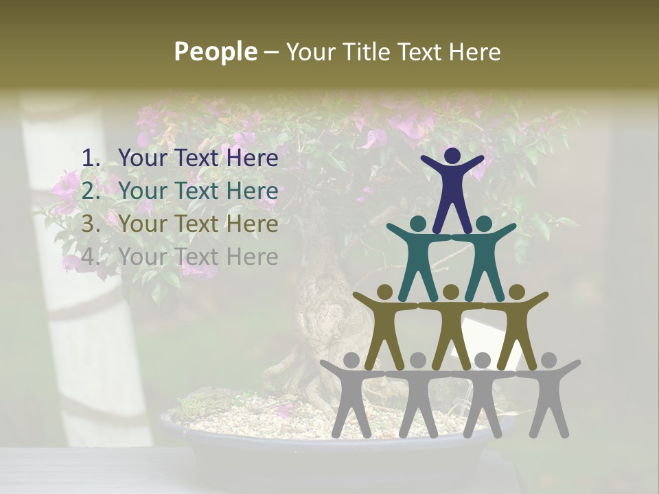 Bonsai Leaf Plant PowerPoint Template