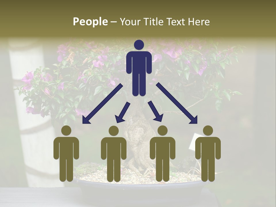 Bonsai Leaf Plant PowerPoint Template