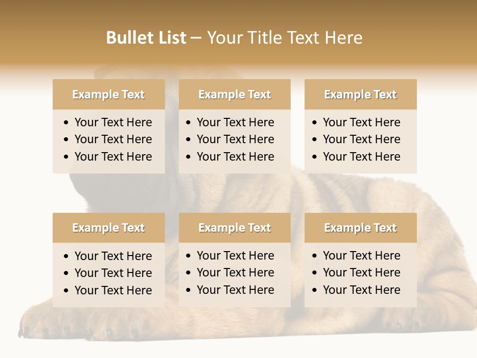 Shar Pei Puppy Lying Down PowerPoint Template