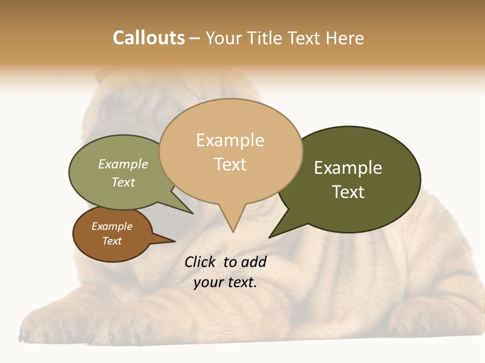 Shar Pei Puppy Lying Down PowerPoint Template