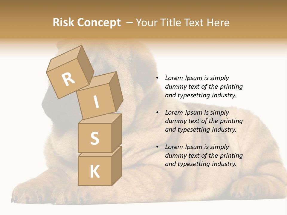 Shar Pei Puppy Lying Down PowerPoint Template