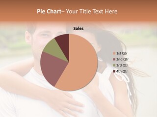 Young Couple Smiling Happy Portrait PowerPoint Template