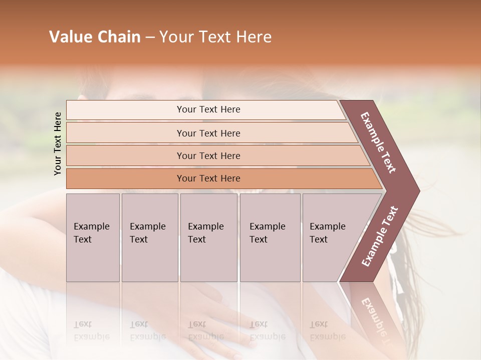 Young Couple Smiling Happy Portrait PowerPoint Template