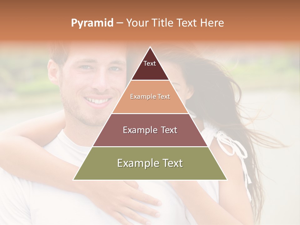 Young Couple Smiling Happy Portrait PowerPoint Template