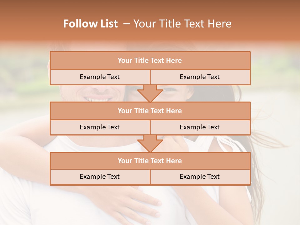 Young Couple Smiling Happy Portrait PowerPoint Template