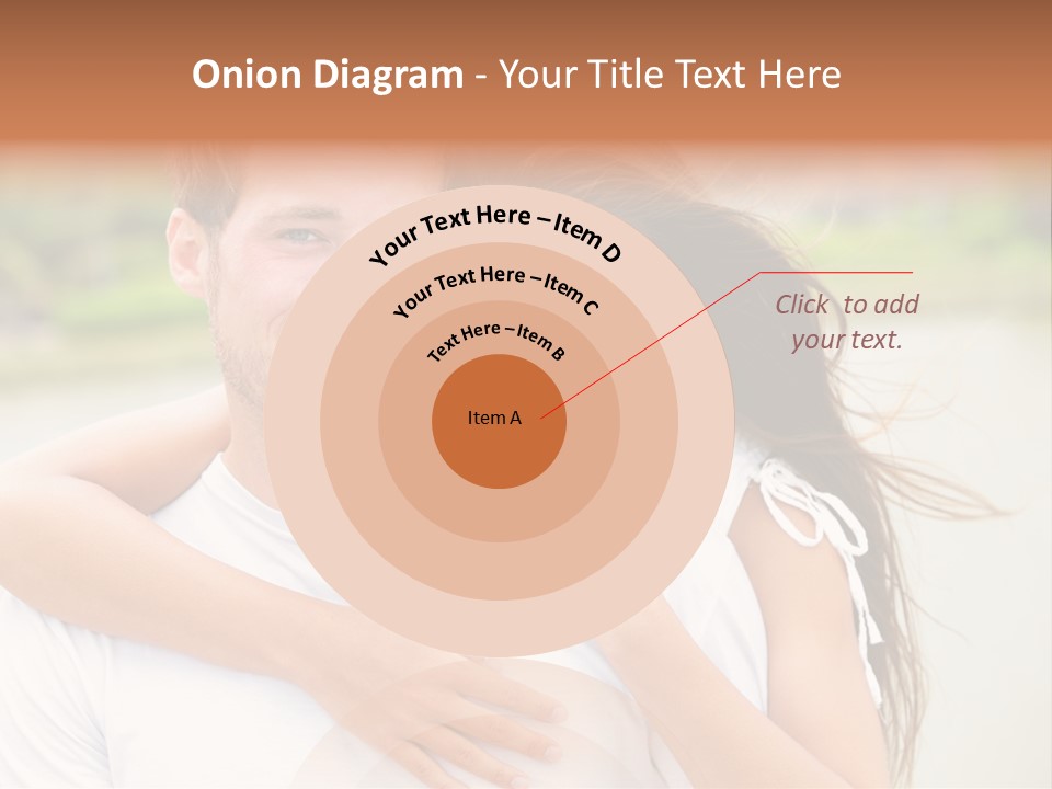 Young Couple Smiling Happy Portrait PowerPoint Template