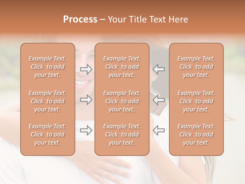 Young Couple Smiling Happy Portrait PowerPoint Template