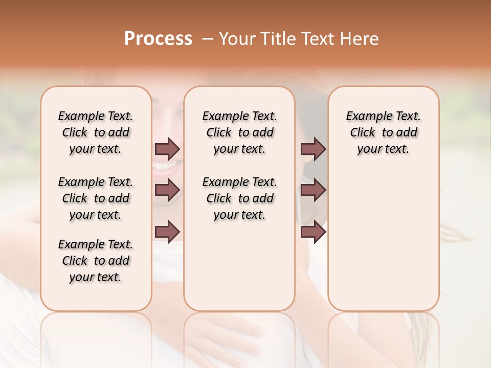 Young Couple Smiling Happy Portrait PowerPoint Template
