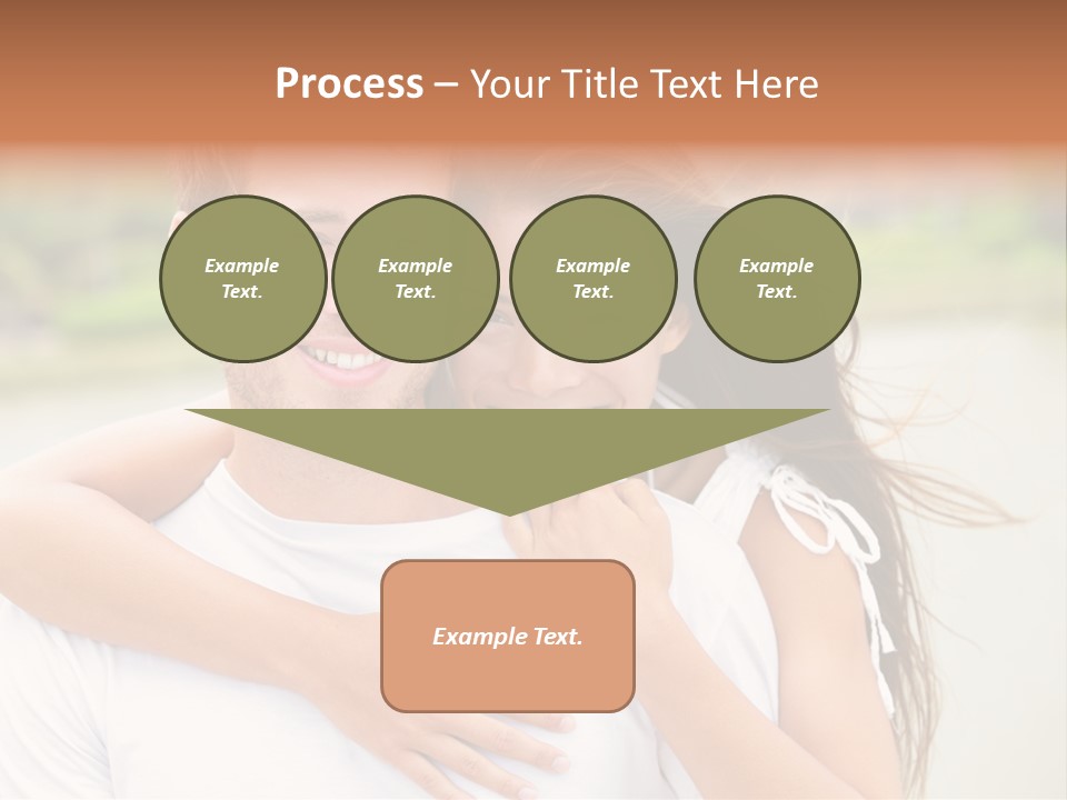 Young Couple Smiling Happy Portrait PowerPoint Template