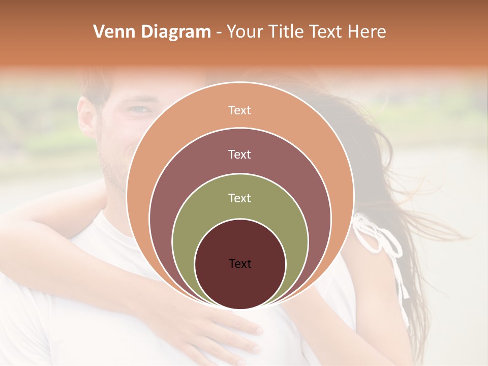 Young Couple Smiling Happy Portrait PowerPoint Template