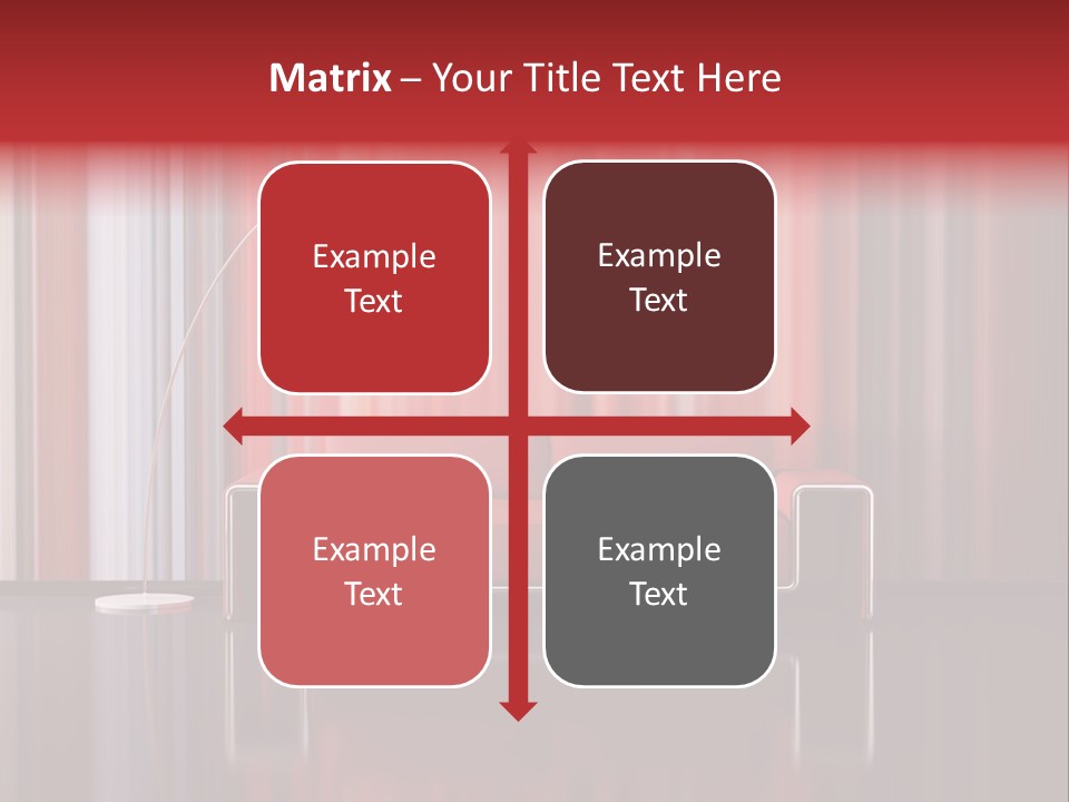 Modern Interior With Red Sofa PowerPoint Template