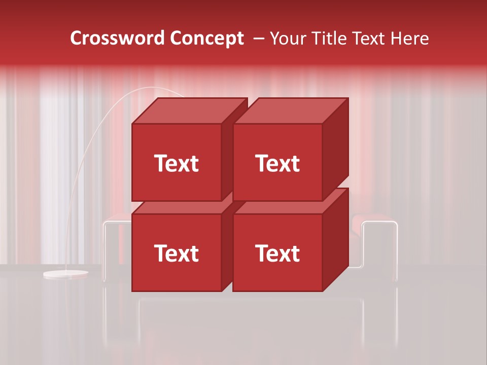 Modern Interior With Red Sofa PowerPoint Template