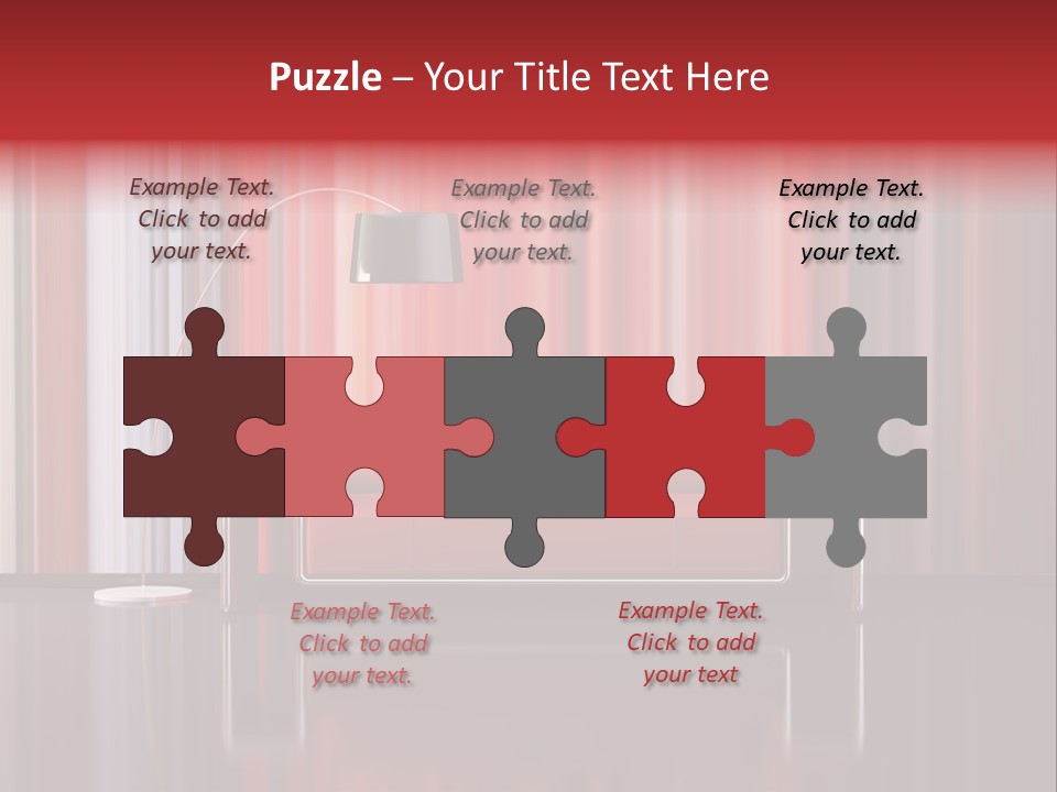 Modern Interior With Red Sofa PowerPoint Template