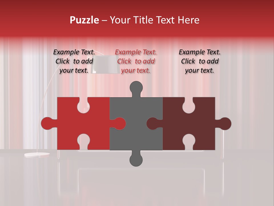 Modern Interior With Red Sofa PowerPoint Template