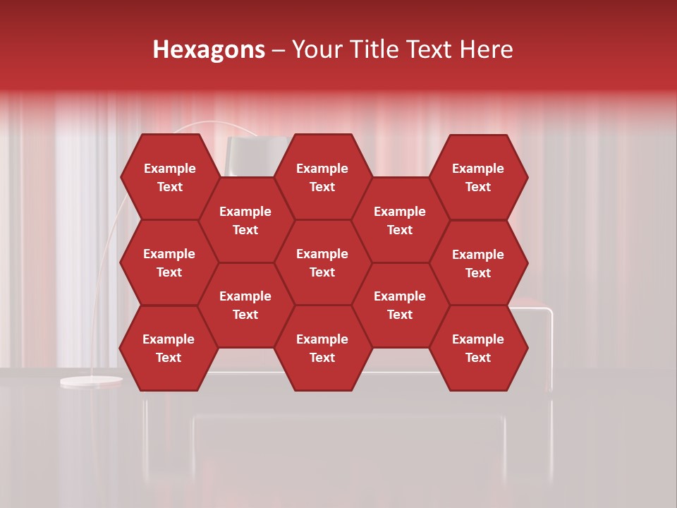 Modern Interior With Red Sofa PowerPoint Template