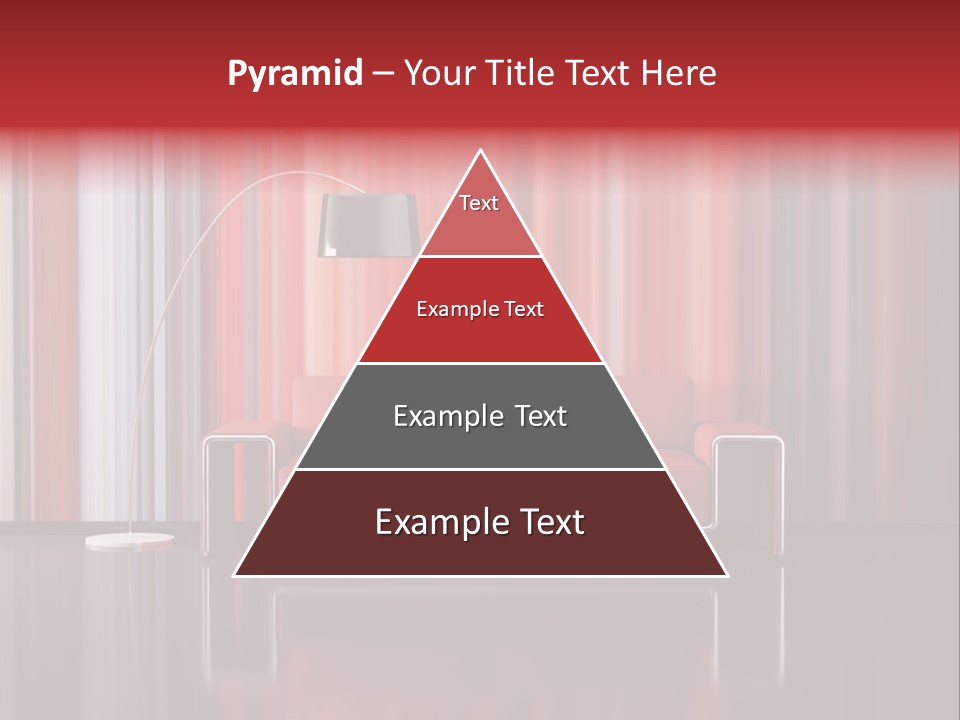 Modern Interior With Red Sofa PowerPoint Template