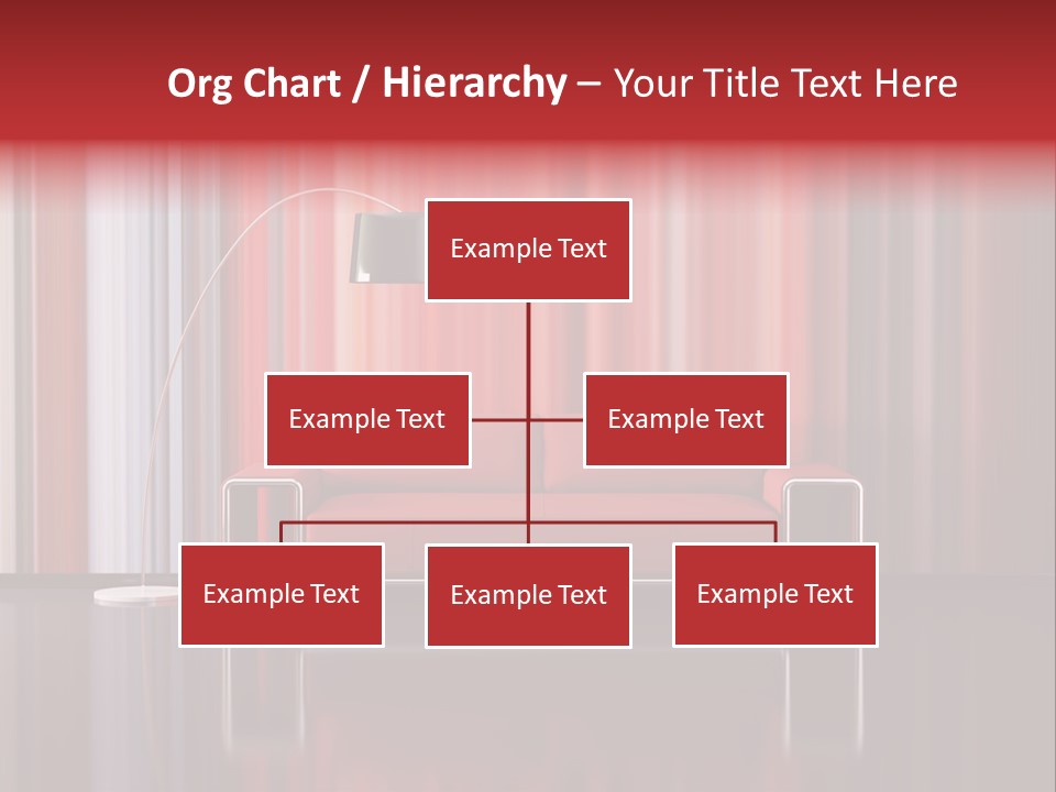 Modern Interior With Red Sofa PowerPoint Template