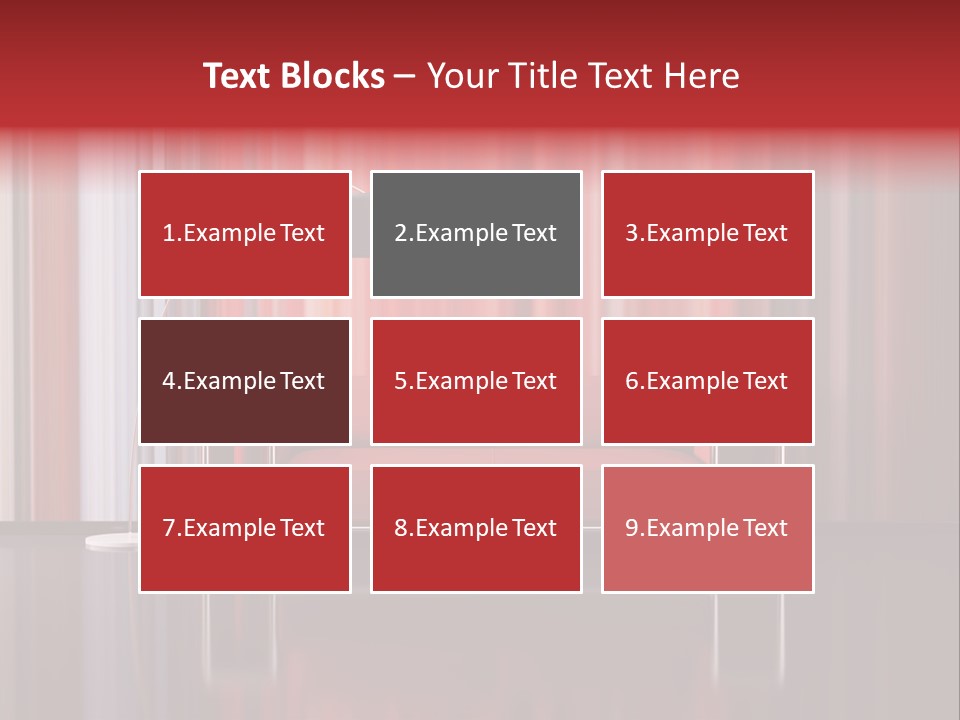 Modern Interior With Red Sofa PowerPoint Template