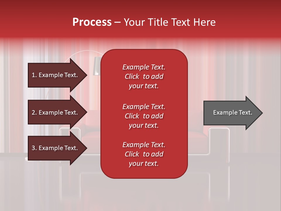 Modern Interior With Red Sofa PowerPoint Template