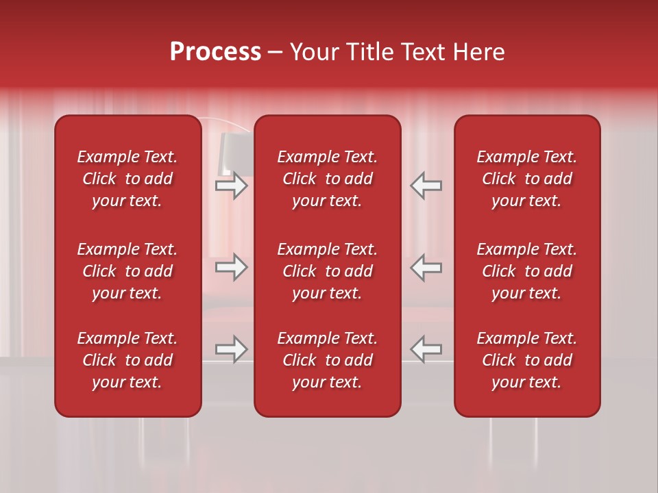 Modern Interior With Red Sofa PowerPoint Template
