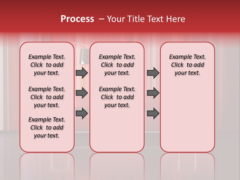 Modern Interior With Red Sofa PowerPoint Template