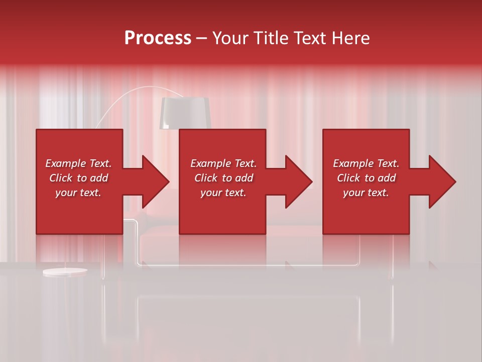 Modern Interior With Red Sofa PowerPoint Template