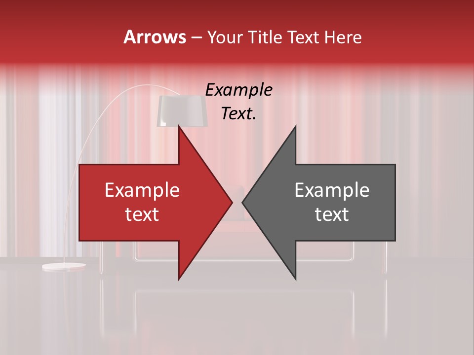 Modern Interior With Red Sofa PowerPoint Template