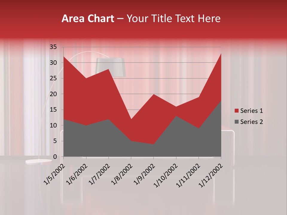 Modern Interior With Red Sofa PowerPoint Template