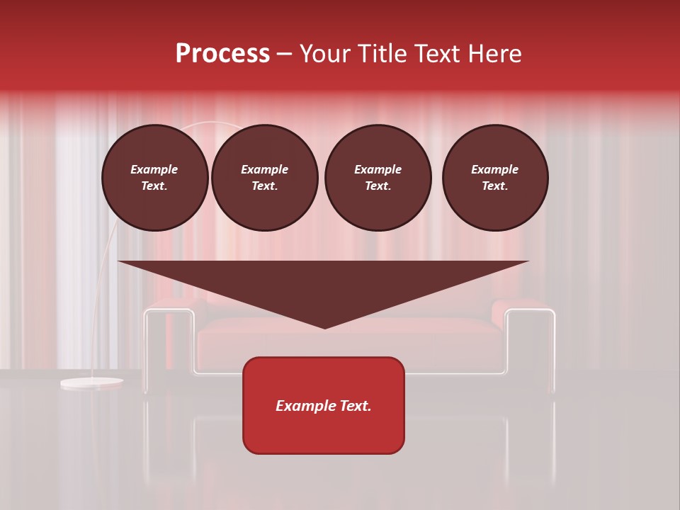 Modern Interior With Red Sofa PowerPoint Template