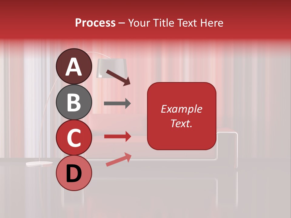 Modern Interior With Red Sofa PowerPoint Template