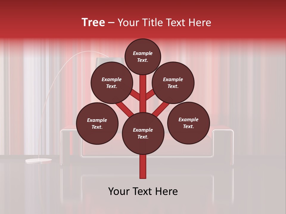 Modern Interior With Red Sofa PowerPoint Template