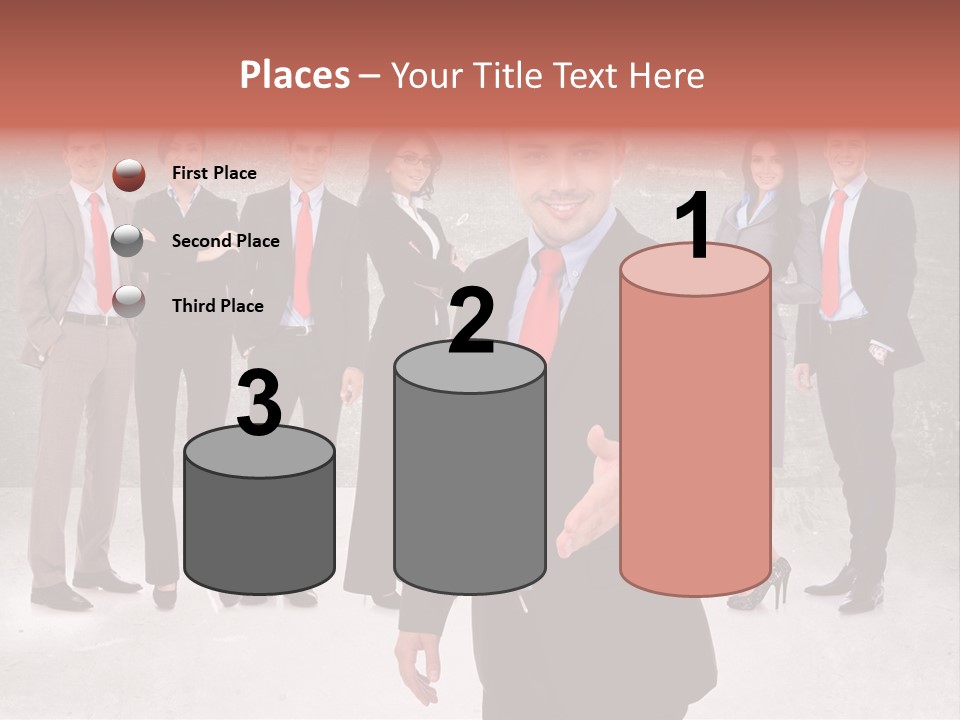 Young Business Man Welcoming To The Team PowerPoint Template