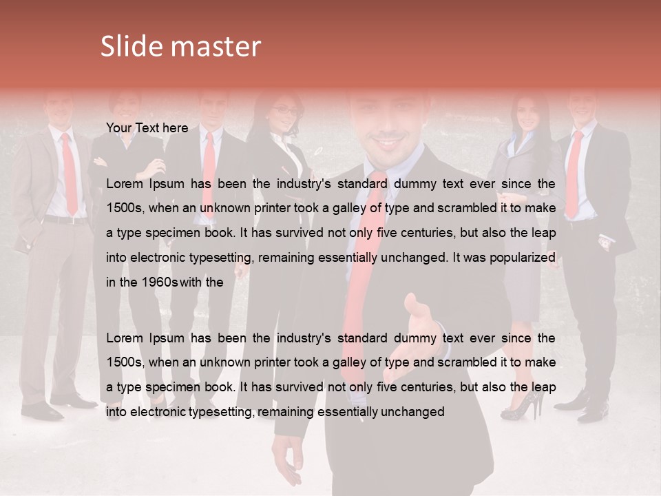 Young Business Man Welcoming To The Team PowerPoint Template