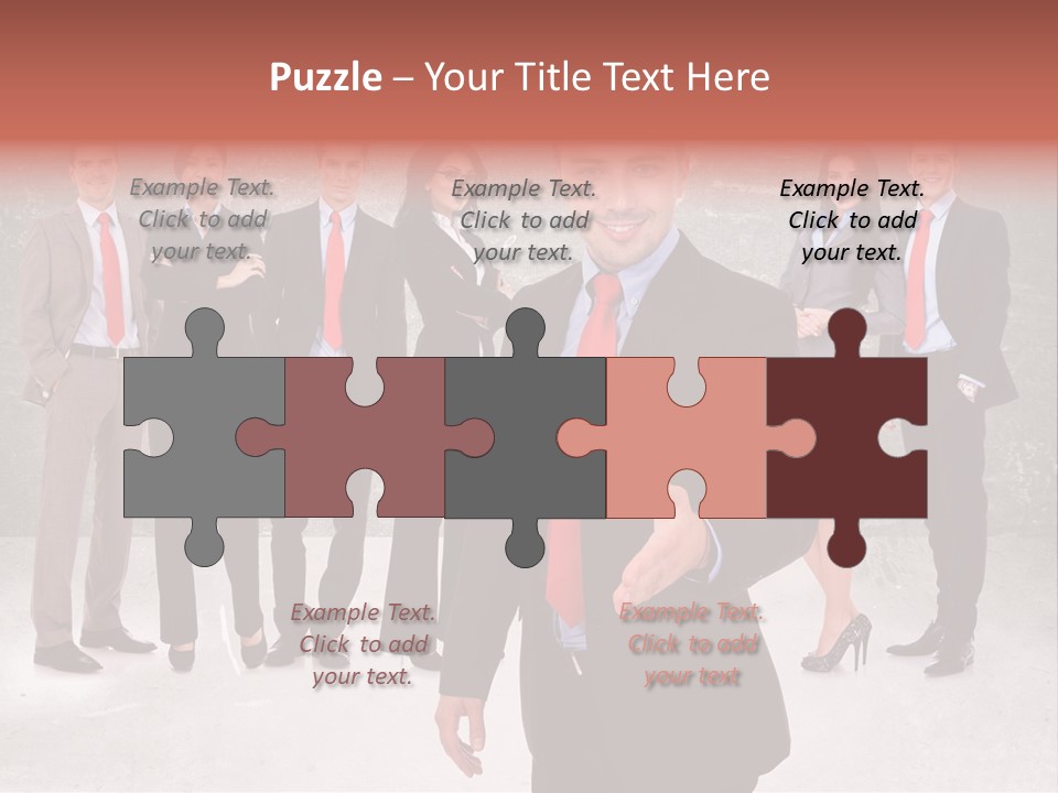 Young Business Man Welcoming To The Team PowerPoint Template