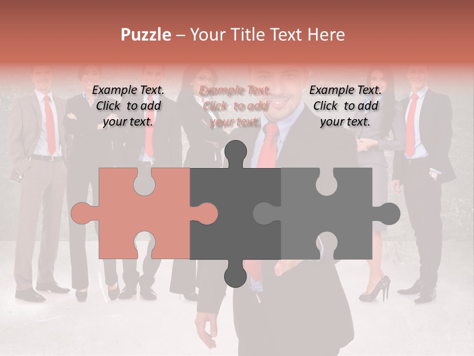 Young Business Man Welcoming To The Team PowerPoint Template