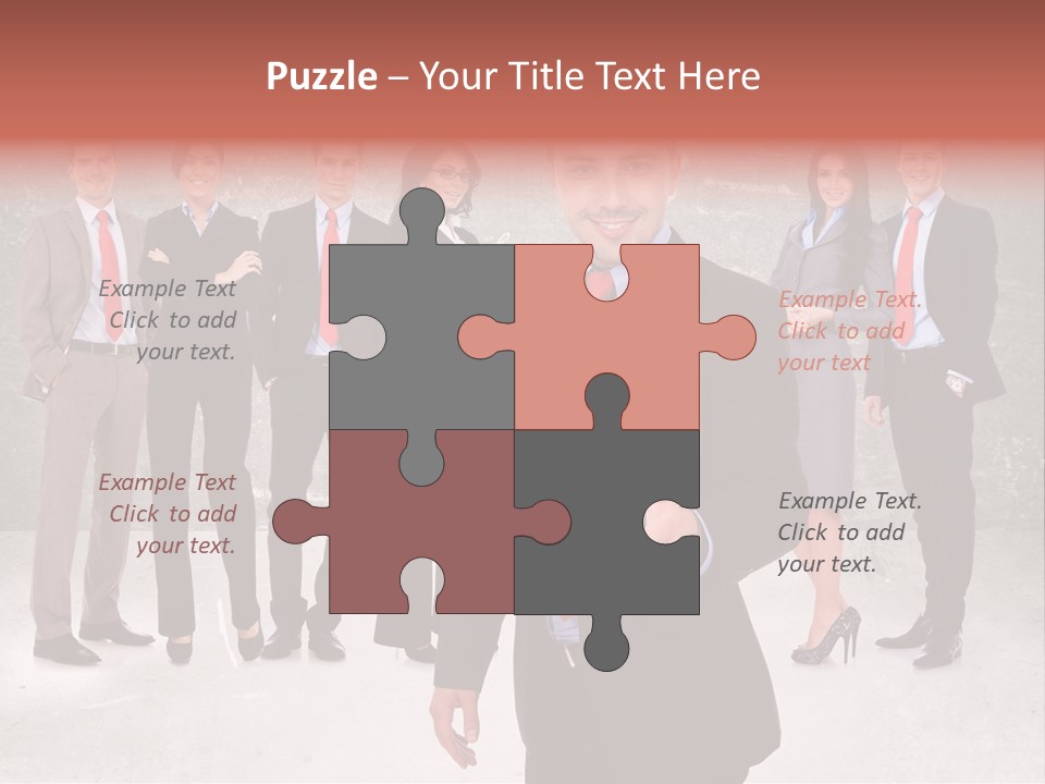 Young Business Man Welcoming To The Team PowerPoint Template