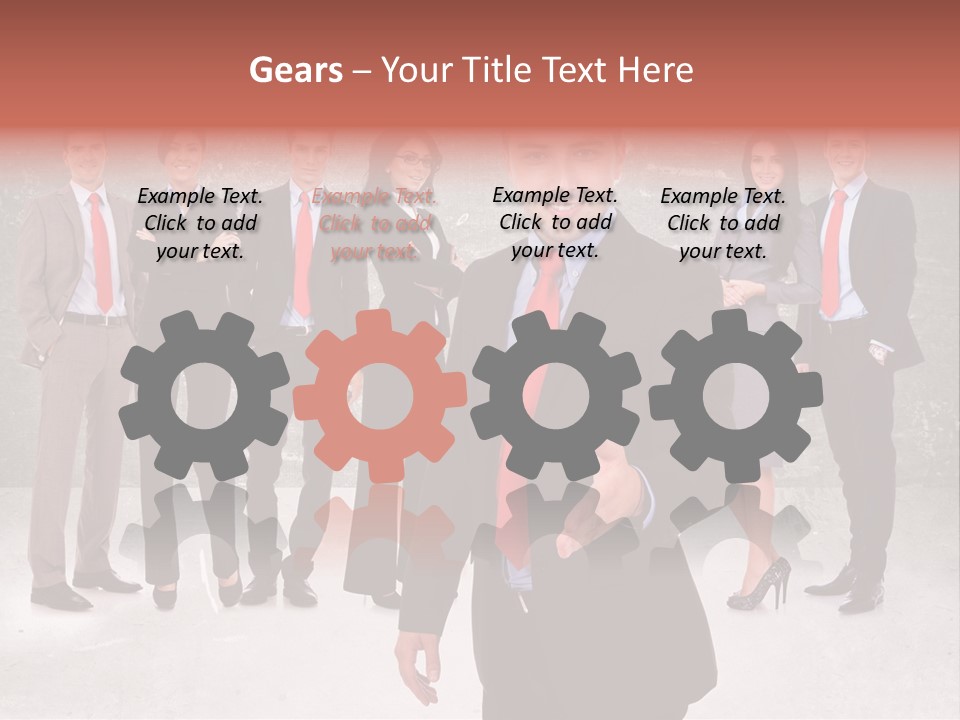 Young Business Man Welcoming To The Team PowerPoint Template