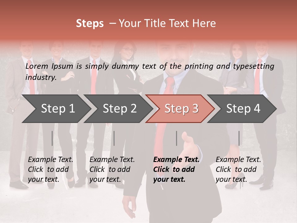 Young Business Man Welcoming To The Team PowerPoint Template