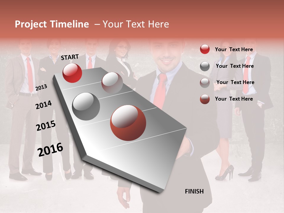 Young Business Man Welcoming To The Team PowerPoint Template
