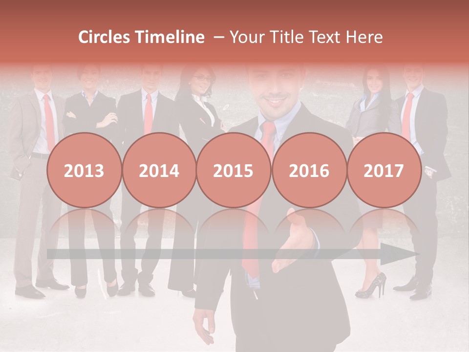 Young Business Man Welcoming To The Team PowerPoint Template