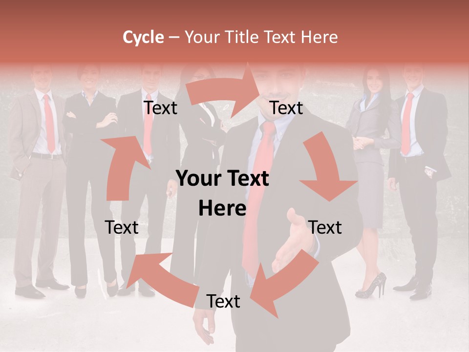 Young Business Man Welcoming To The Team PowerPoint Template