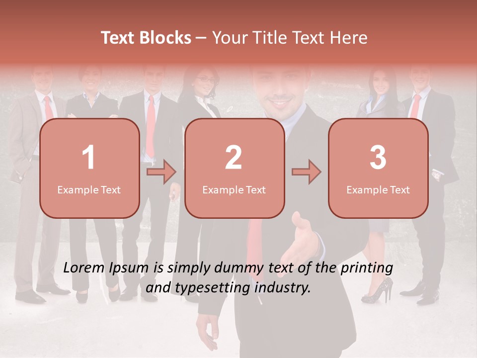 Young Business Man Welcoming To The Team PowerPoint Template