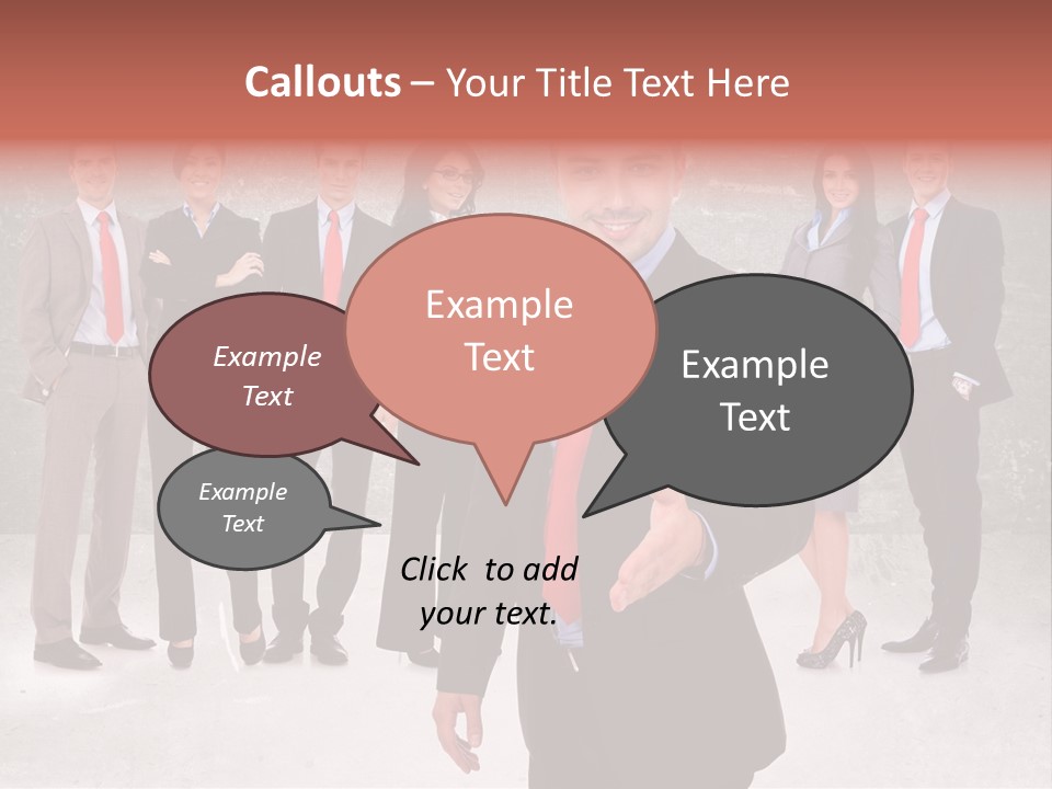 Young Business Man Welcoming To The Team PowerPoint Template