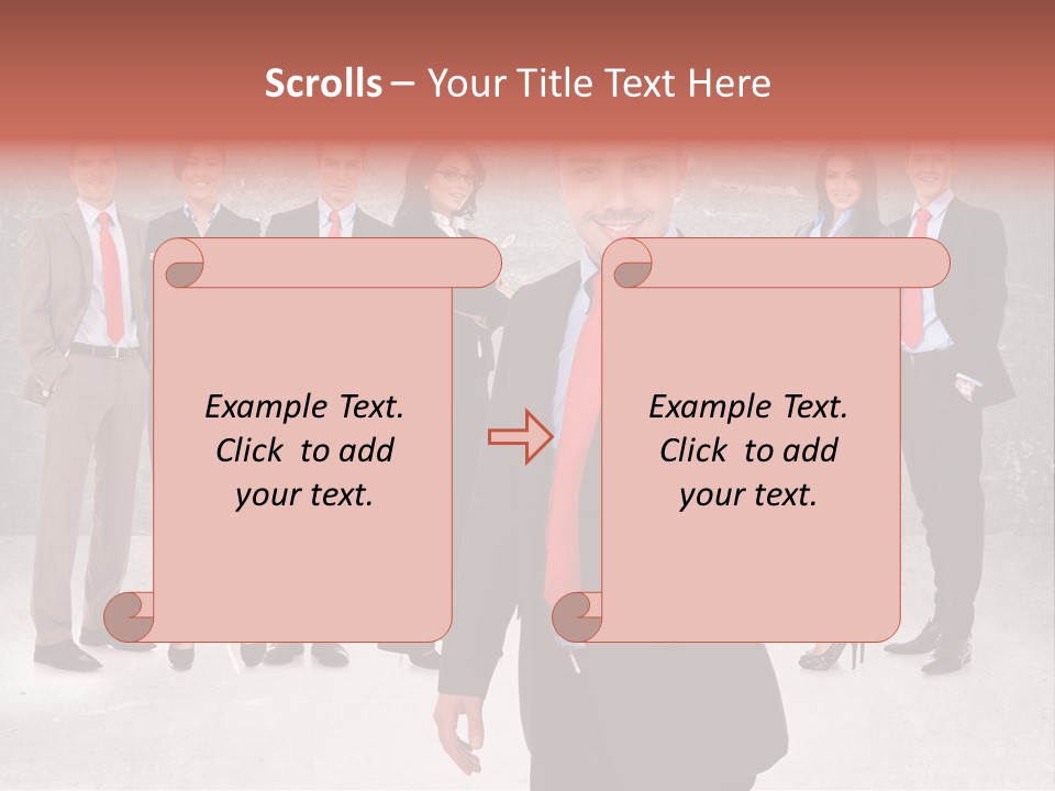 Young Business Man Welcoming To The Team PowerPoint Template
