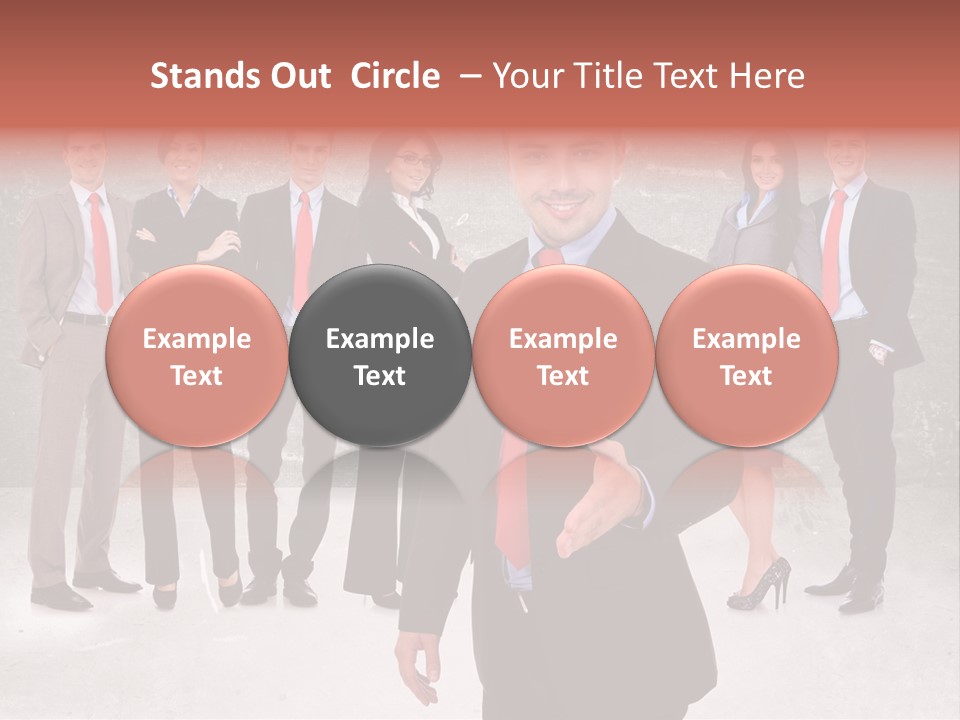 Young Business Man Welcoming To The Team PowerPoint Template