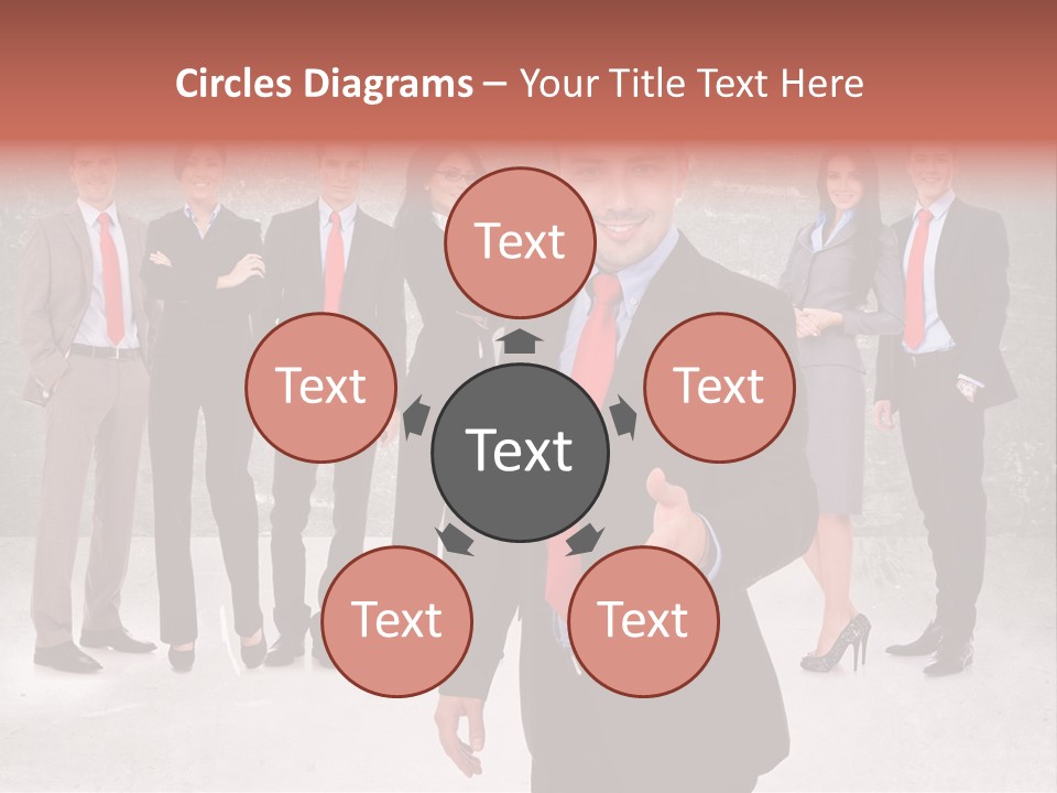 Young Business Man Welcoming To The Team PowerPoint Template