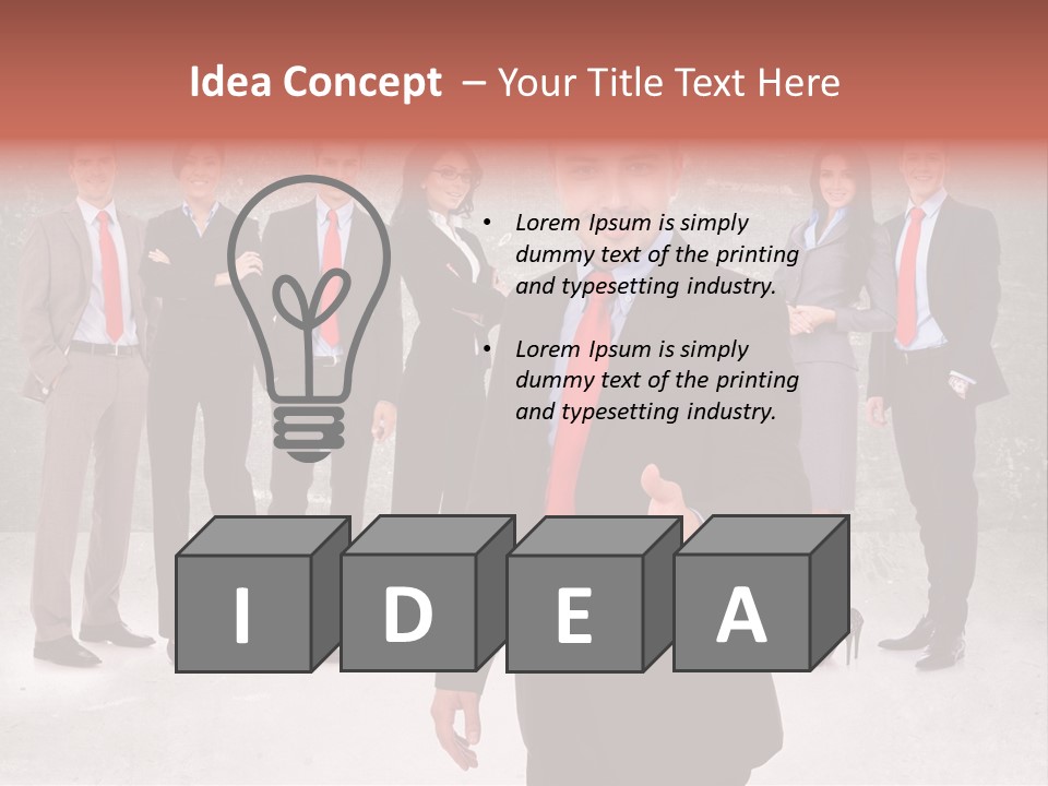 Young Business Man Welcoming To The Team PowerPoint Template