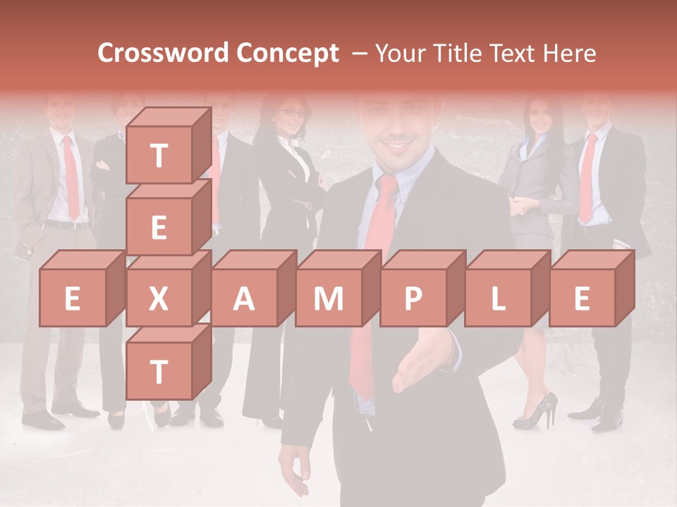 Young Business Man Welcoming To The Team PowerPoint Template