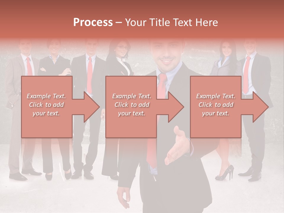 Young Business Man Welcoming To The Team PowerPoint Template